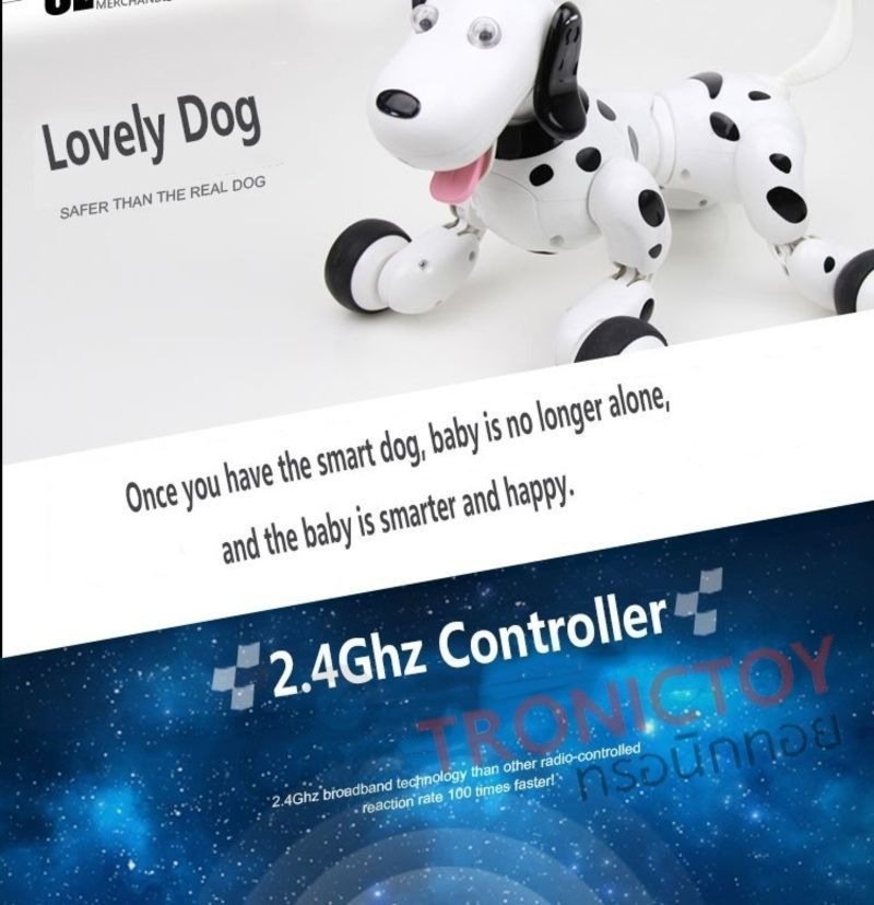 หุ่นยนต์สัตว์เลี้ยง สุนัขแสนรู้บังคับวิทยุ 2.4 GHz Smart Dog RC Intelligence Puppy Pet 22 Actions หุ่นยนต์สัตว์เลี้ยง สุนัขแสนรู้บังคับวิทยุ 2.4 GHz Smart Dog RC Intelligence Puppy Pet 22 Actions